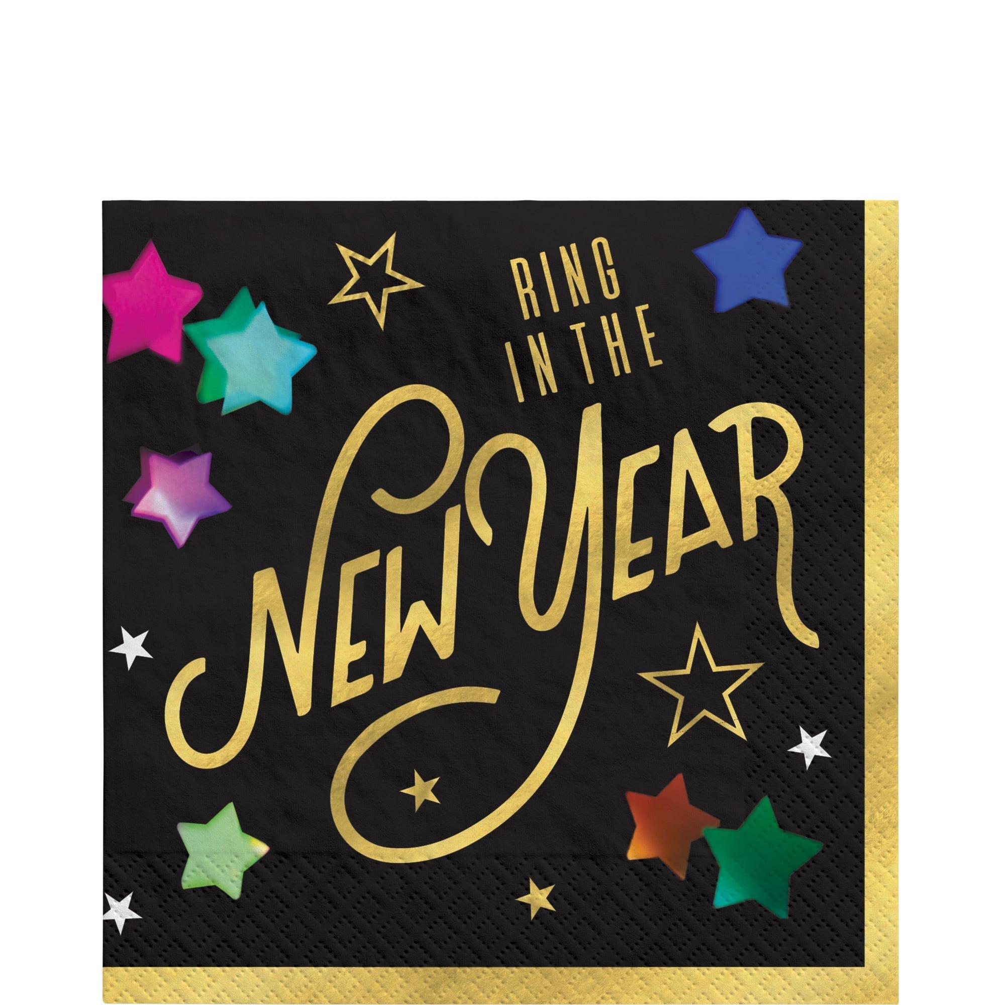 Starlight 2026 NYE Napkins. 16ct (Beverage or Lunch). Sizes Lunch and Beverage - Image 2