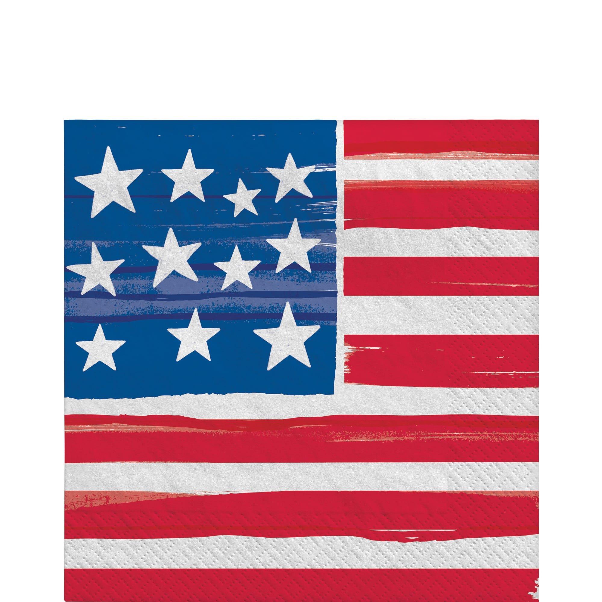 Painted Patriotic Paper Napkins. 16ct. Assorted Options - Image 6
