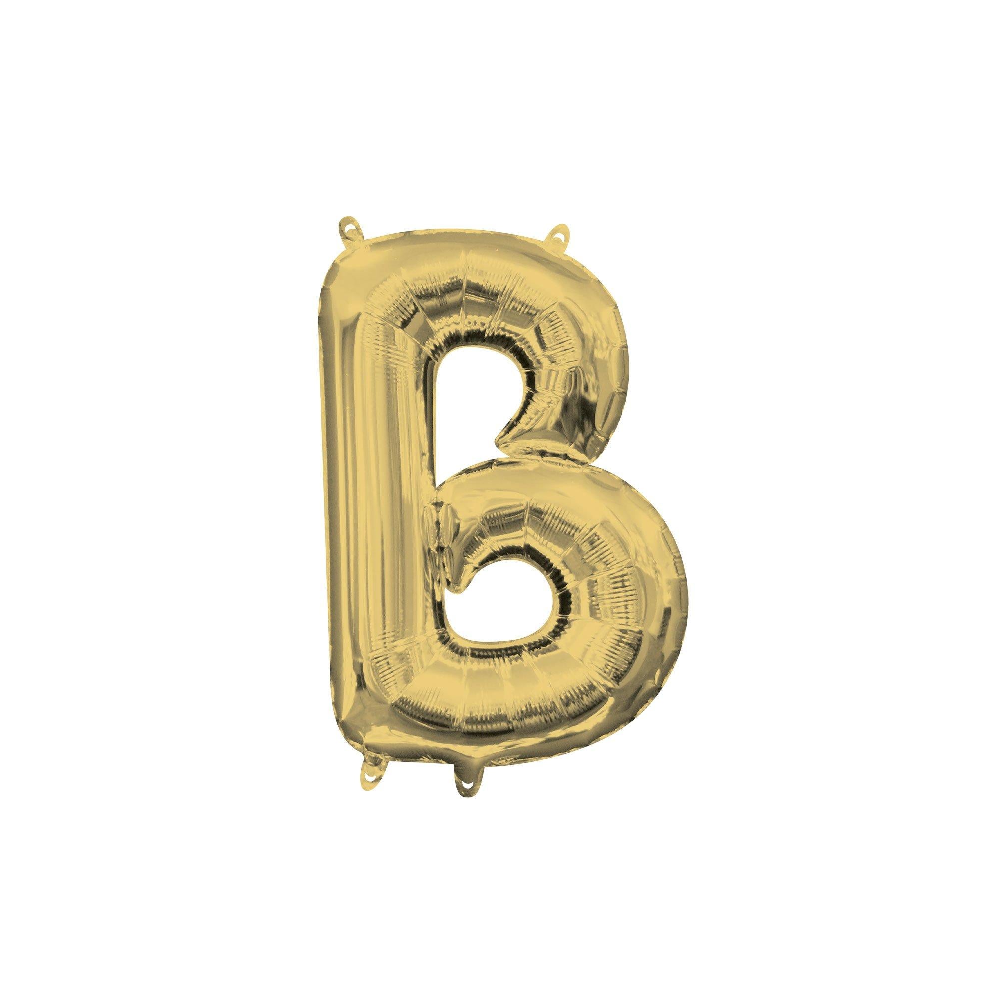 13in Air-Filled White Gold Letter (A-Z) Balloon - Image 7