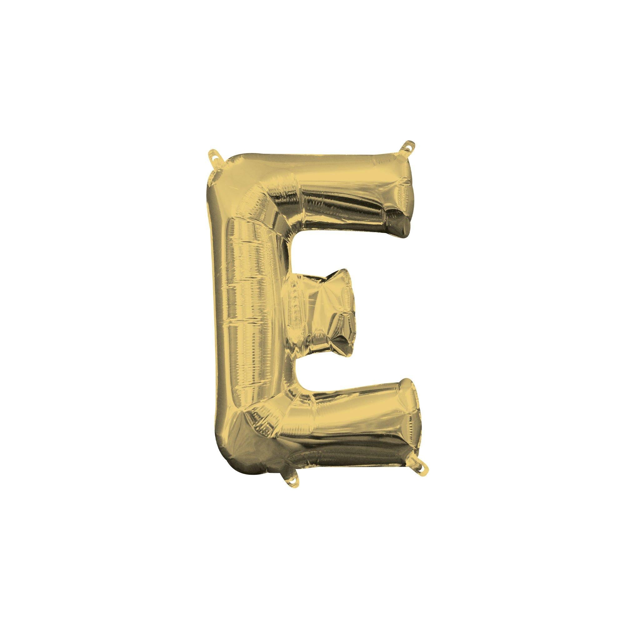 13in Air-Filled White Gold Letter (A-Z) Balloon - Image 25