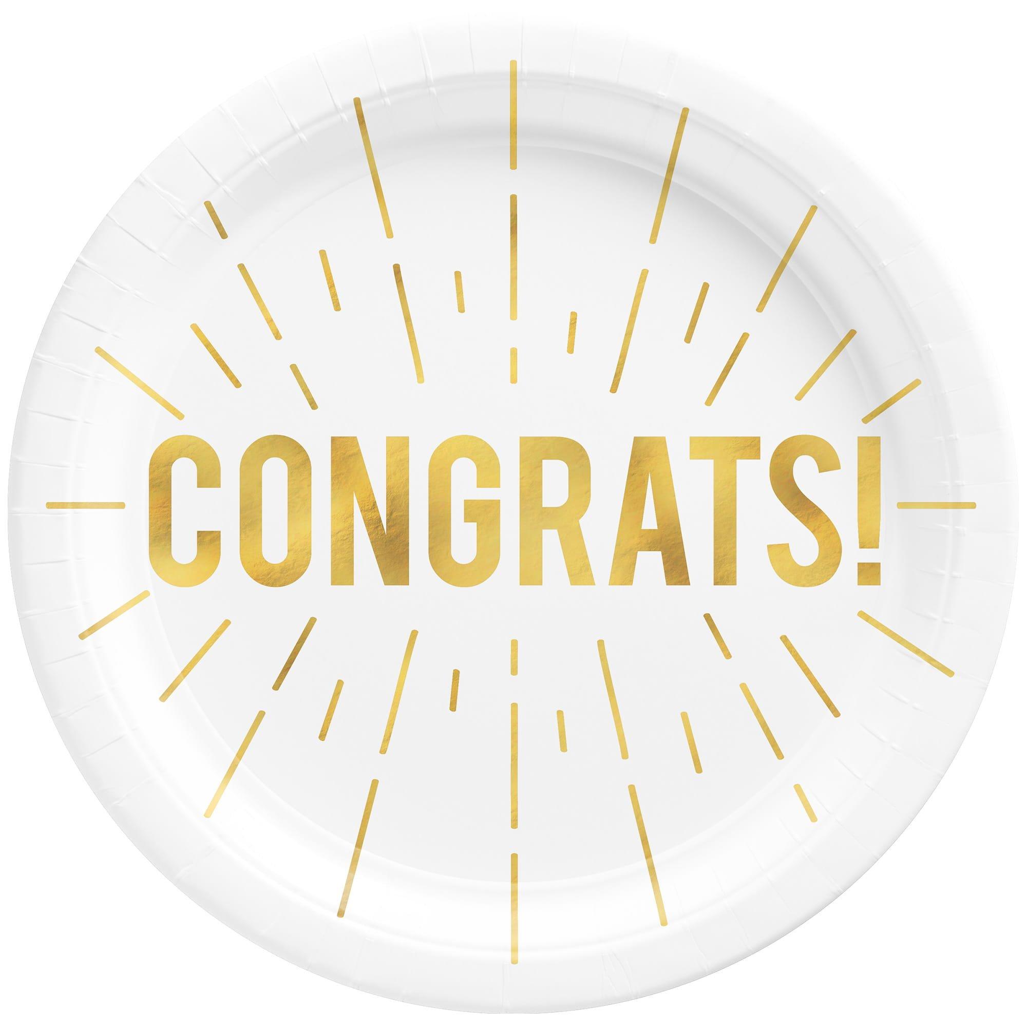 Congrats Paper Plate. 8ct. Assorted Options - Image 4