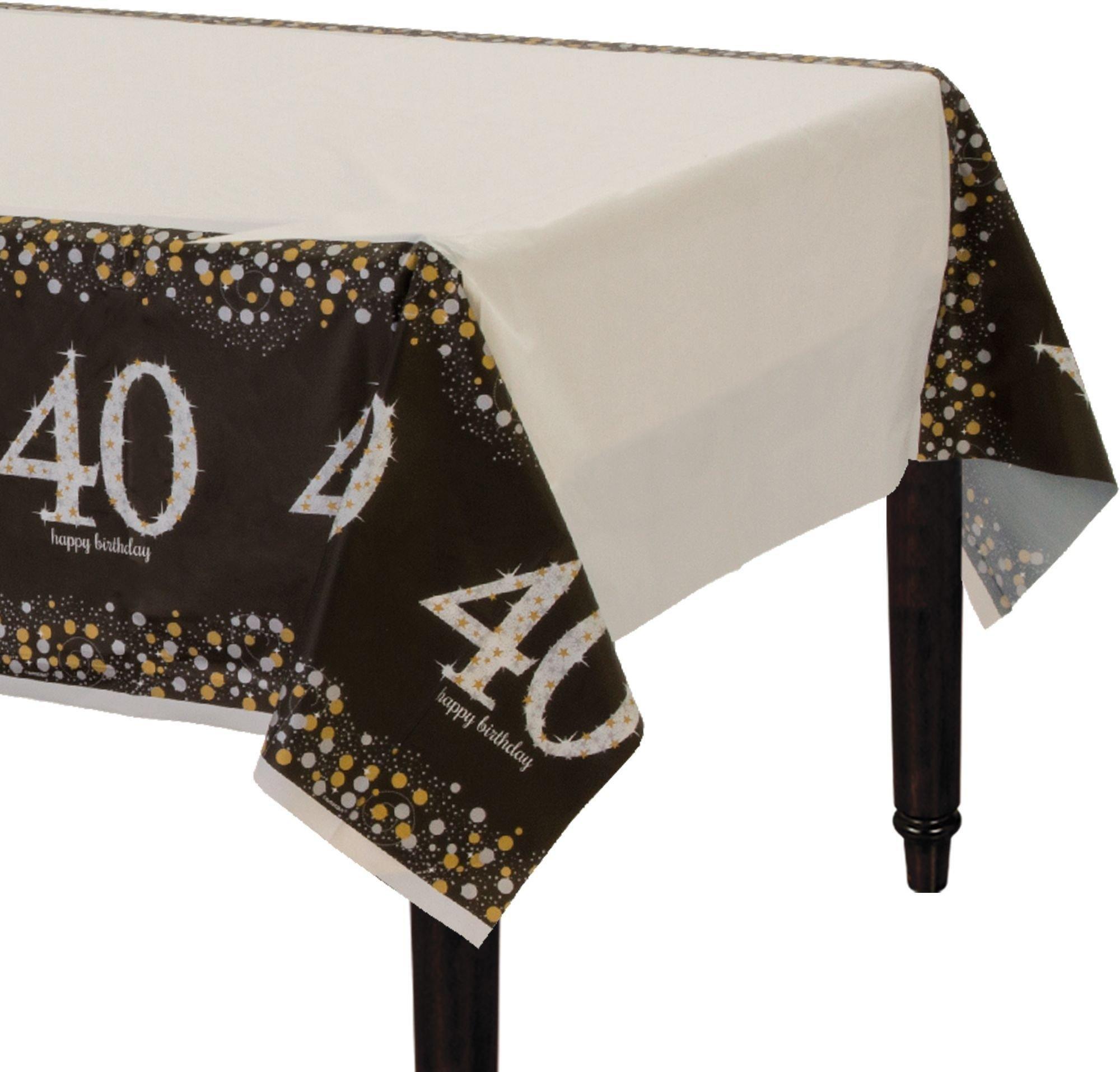Birthday Table Cover - Sparkling Celebration. Ages 30. 40. 50. 60 - Image 3