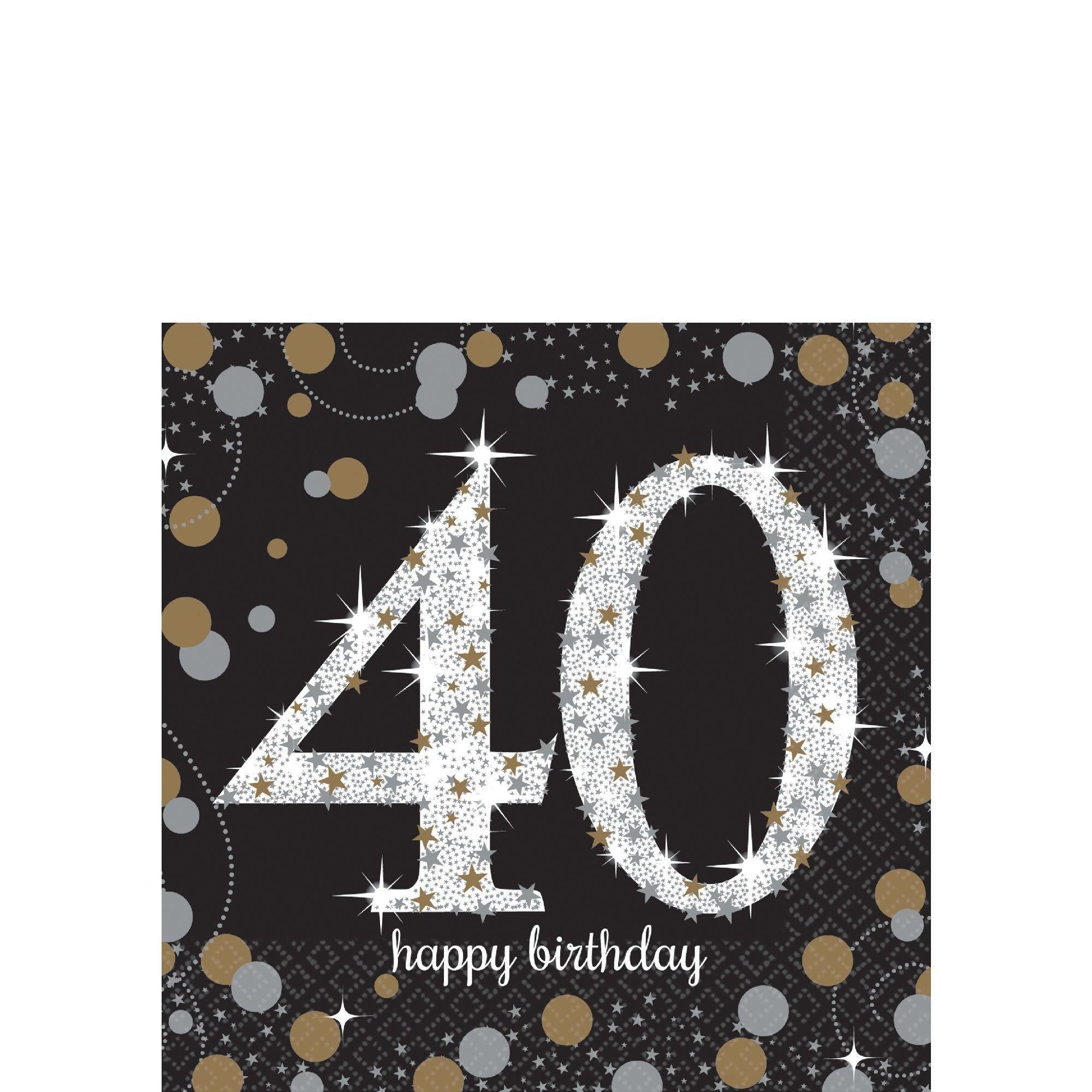 Birthday Beverage Napkins 16ct - Sparkling Celebration. Ages 70. 80. 90. 100 - Image 4