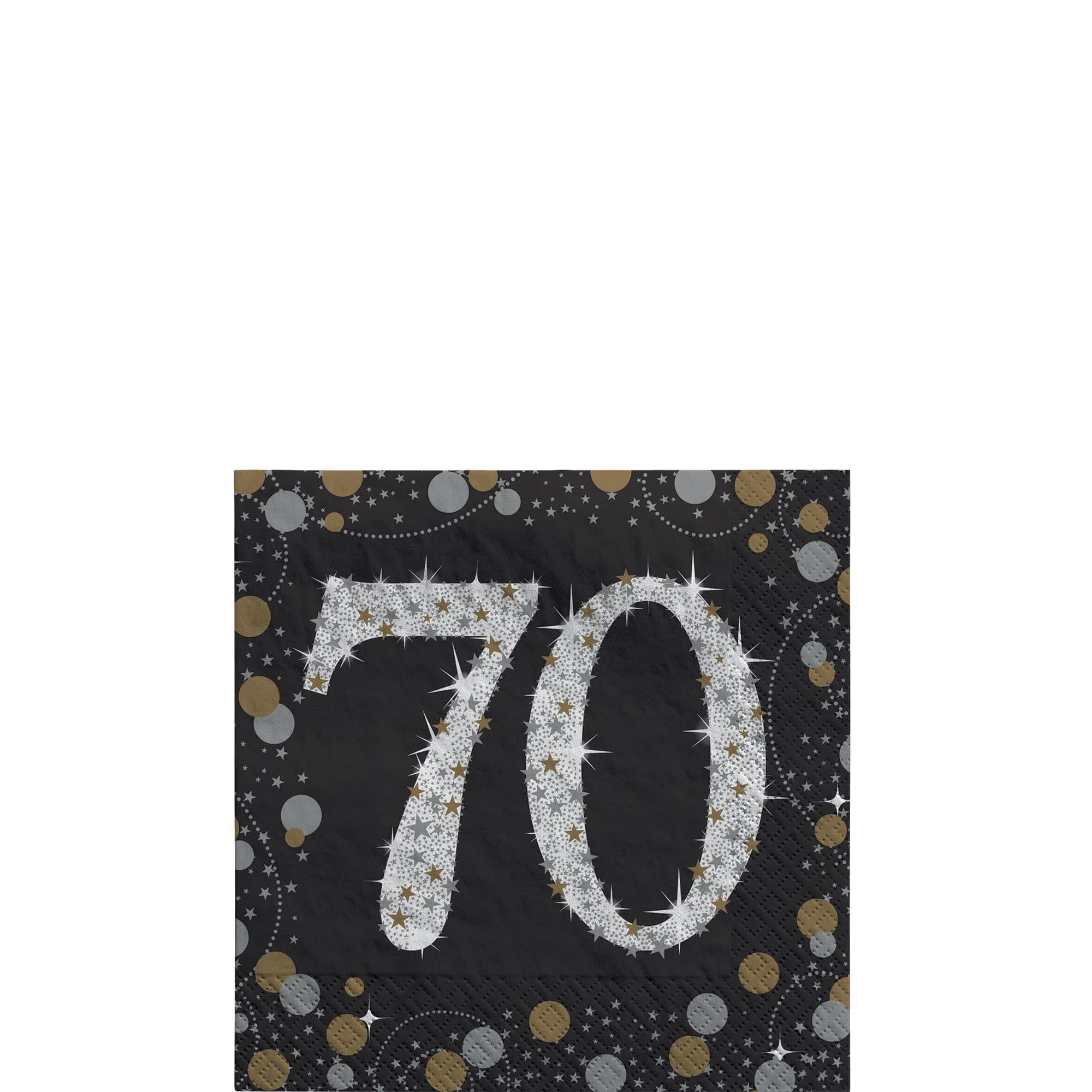 Birthday Beverage Napkins 16ct - Sparkling Celebration. Ages 70. 80. 90. 100 - Image 7