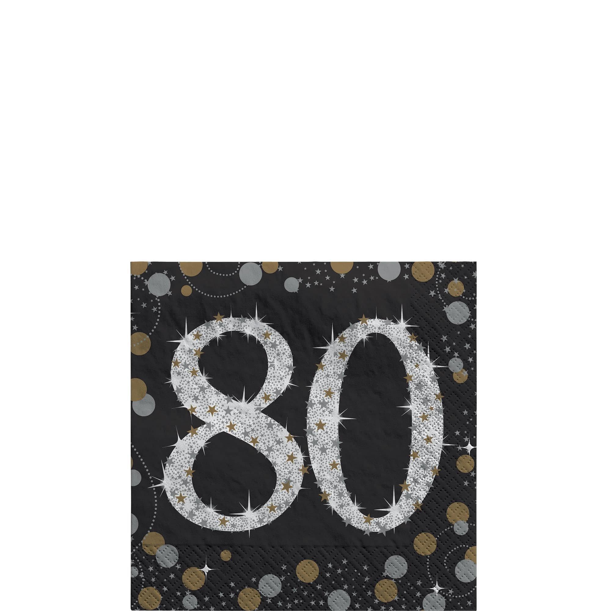 Birthday Beverage Napkins 16ct - Sparkling Celebration. Ages 70. 80. 90. 100 - Image 8