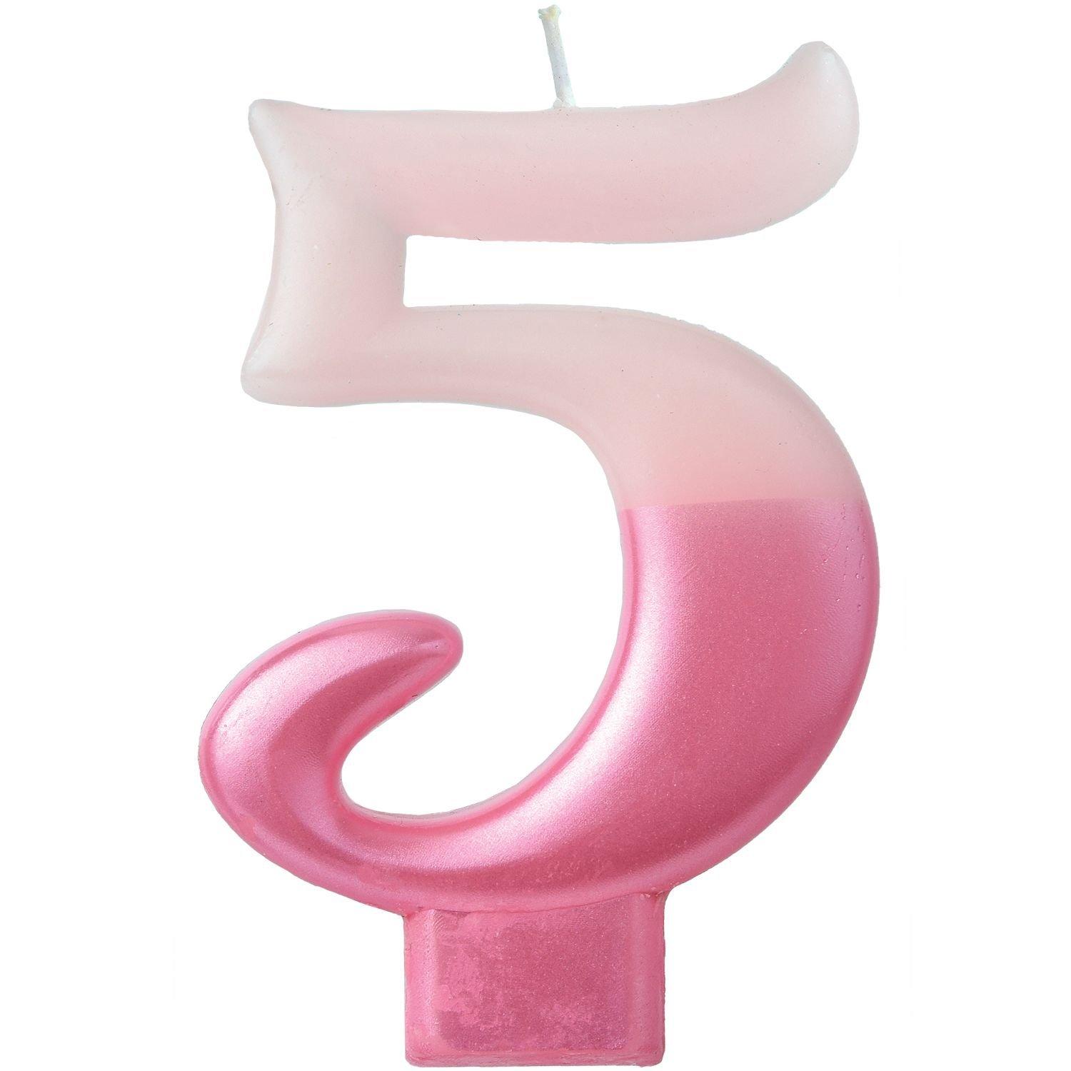 Metallic Dipped Pink Number (0-9) Birthday Candle 3 1/4in - Image 11