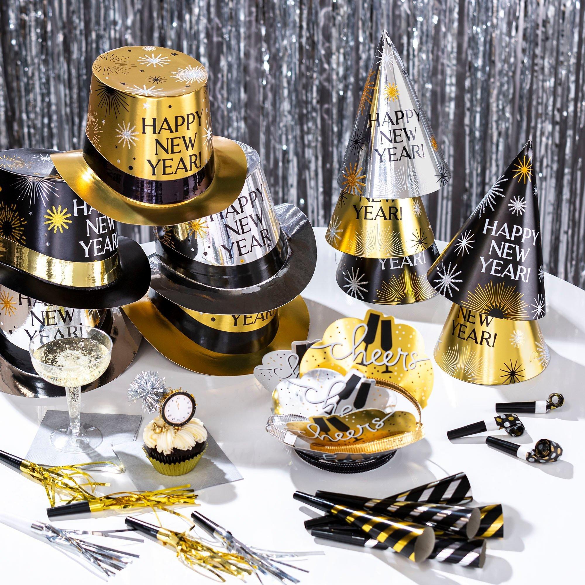 Black. Silver. Gold New Year's Eve Party Kit. Multiple Counts - Image 20