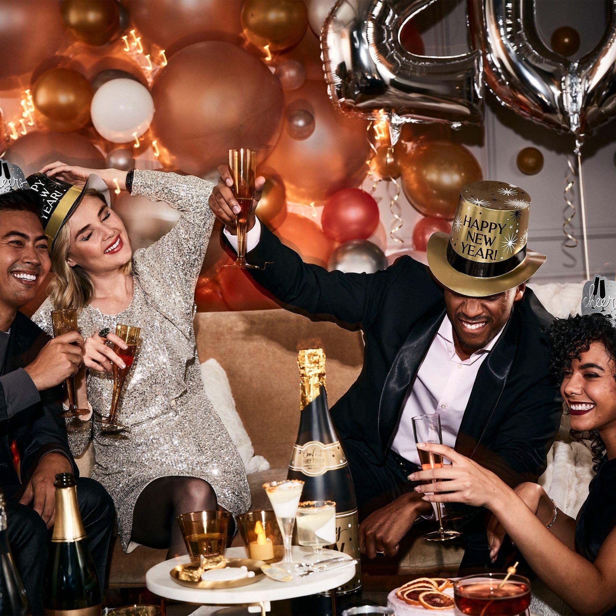 Black. Silver. Gold New Year's Eve Party Kit. Multiple Counts - Image 26